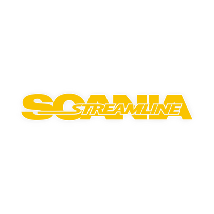Sticker scania streamline - 021 Gul - KJoF - 100mm x 15mm - Nej tak