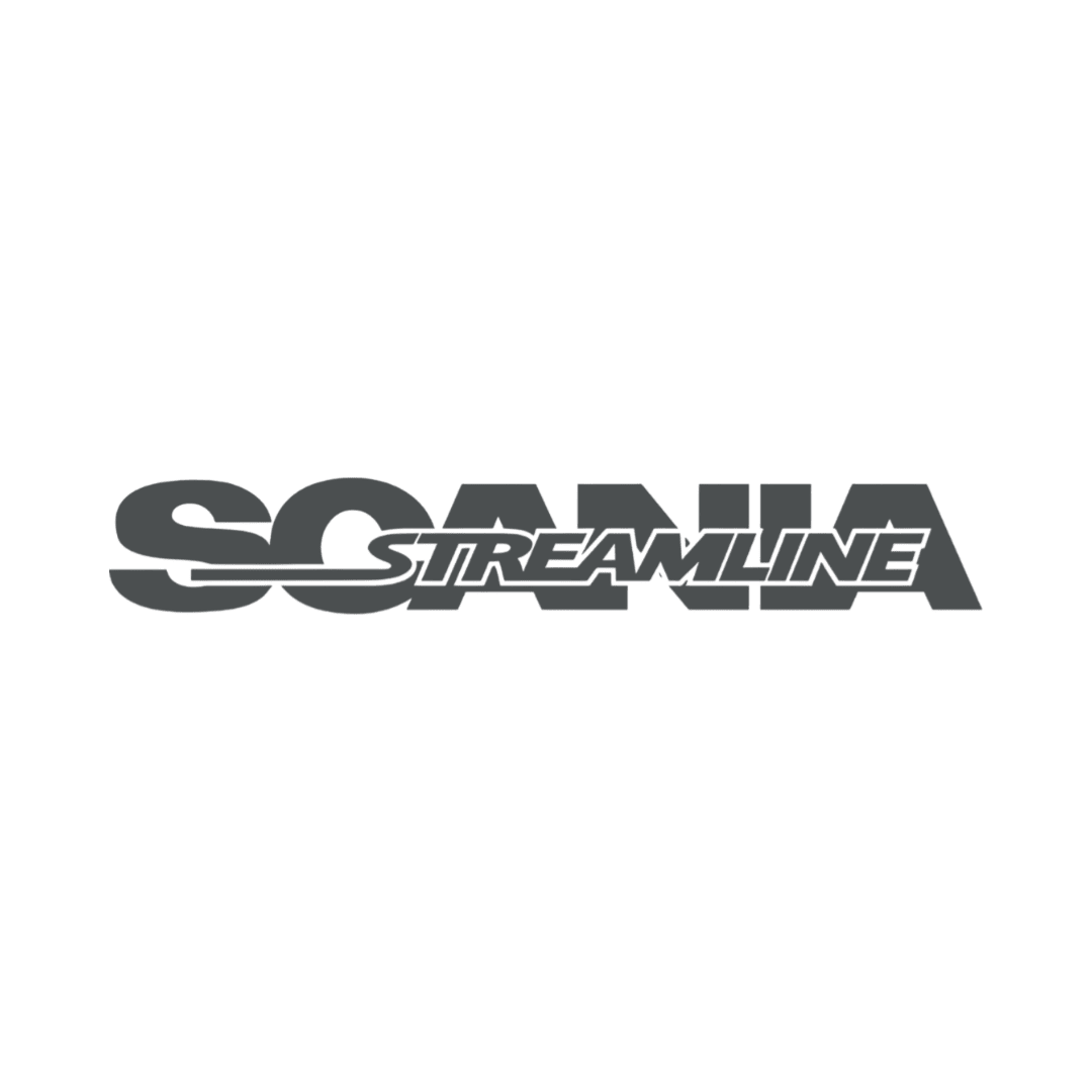 Sticker scania streamline - 073 Mørkegrå - KJoF - 100mm x 15mm - Nej tak