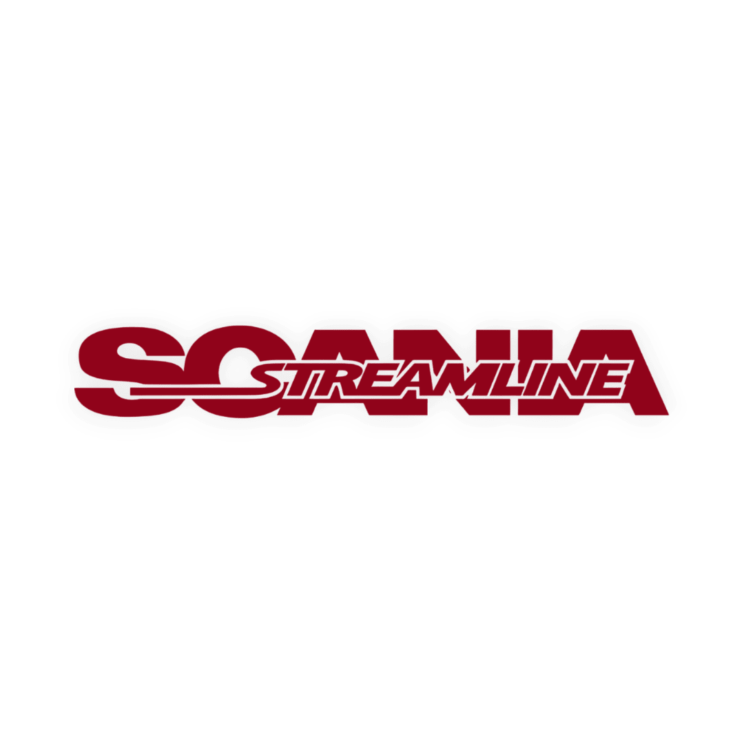 Sticker scania streamline - 030 Mørkerød - KJoF - 100mm x 15mm - Nej tak