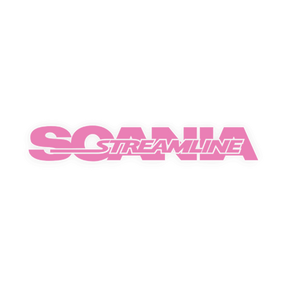 Sticker scania streamline - 045 Lyserød - KJoF - 100mm x 15mm - Nej tak