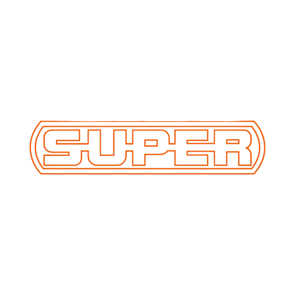 Sticker scania super - 034 Orange - KJoF - 100mm x 22mm - Nej tak