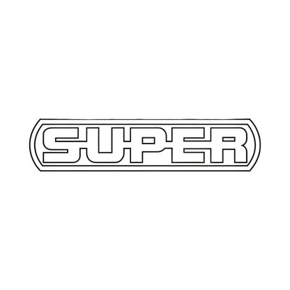 Sticker scania super - 070 Sort - KJoF - 100mm x 22mm - Nej tak