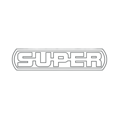 Sticker scania super - 073 Mørkegrå - KJoF - 100mm x 22mm - Nej tak