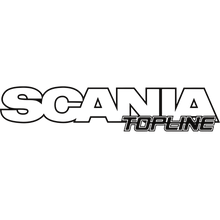 Sticker scania topline - 010 Hvid - KJoF - 100mm x 20mm - Nej tak