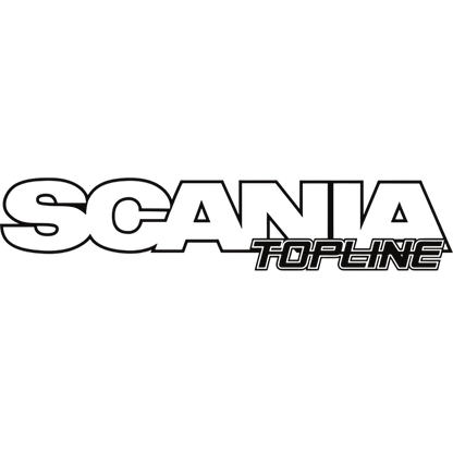 Sticker scania topline - 010 Hvid - KJoF - 100mm x 20mm - Nej tak