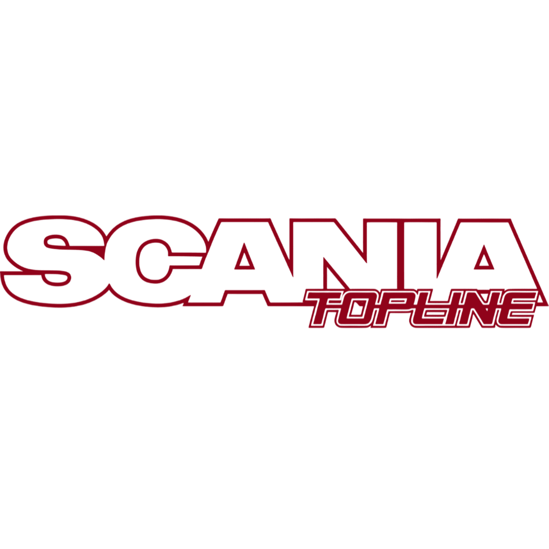 Sticker scania topline - 030 Mørkerød - KJoF - 100mm x 20mm - Nej tak