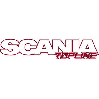 Sticker scania topline - 030 Mørkerød - KJoF - 100mm x 20mm - Nej tak