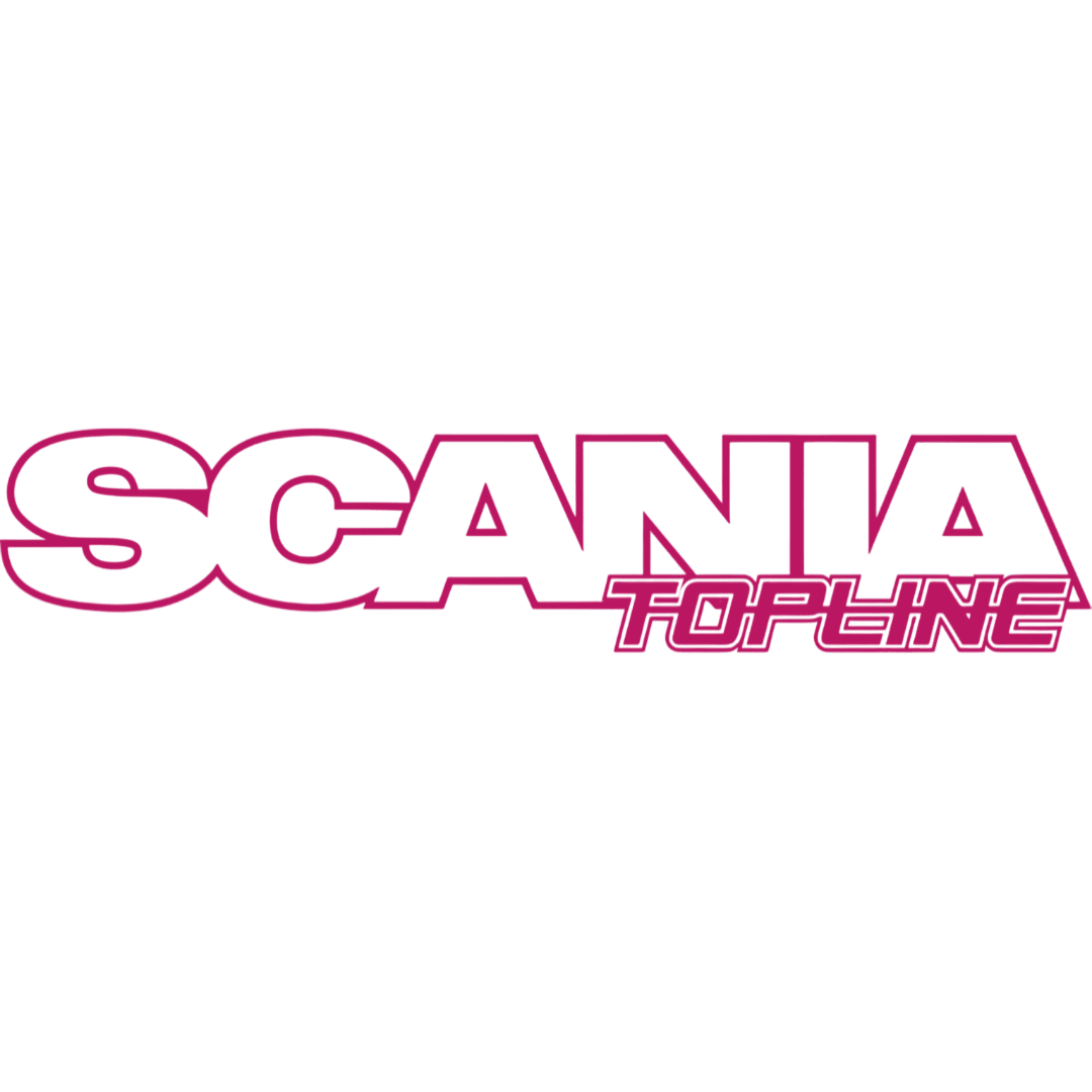 Sticker scania topline - 041 Pink - KJoF - 100mm x 20mm - Nej tak
