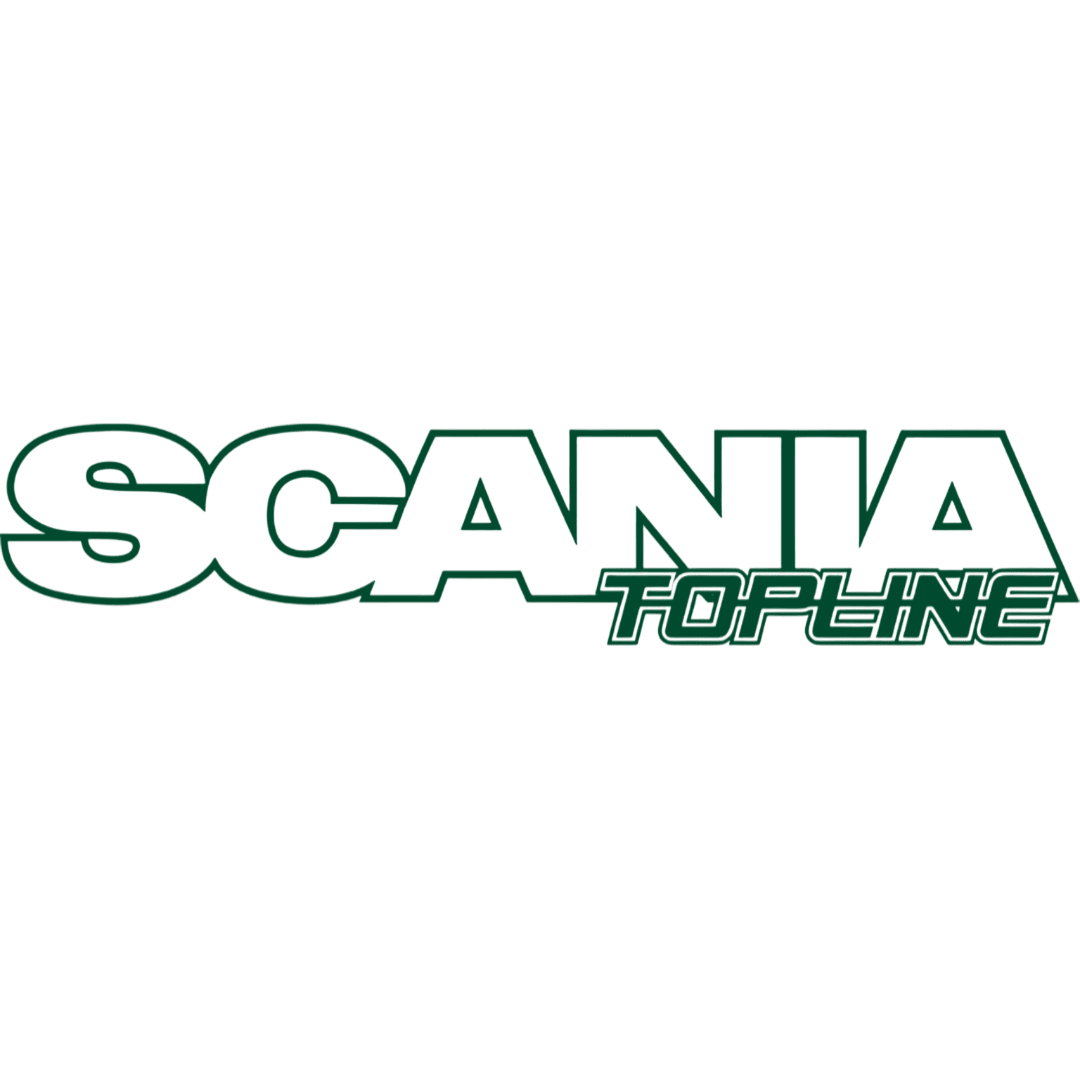Sticker scania topline - 061 Grøn - KJoF - 100mm x 20mm - Nej tak