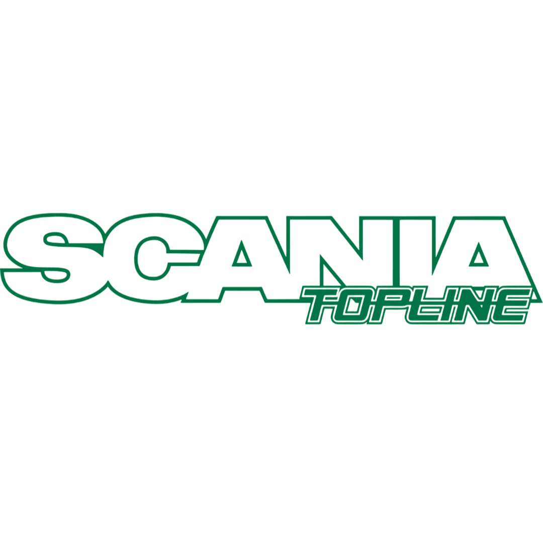Sticker scania topline - 061 Grøn - KJoF - 100mm x 20mm - Nej tak