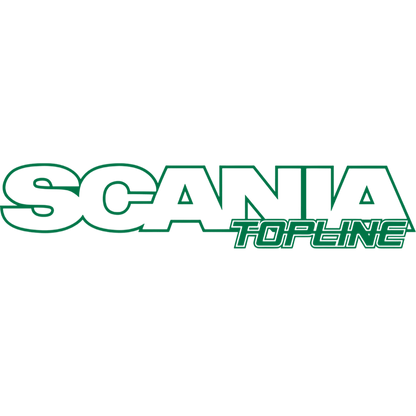 Sticker scania topline - 061 Grøn - KJoF - 100mm x 20mm - Nej tak