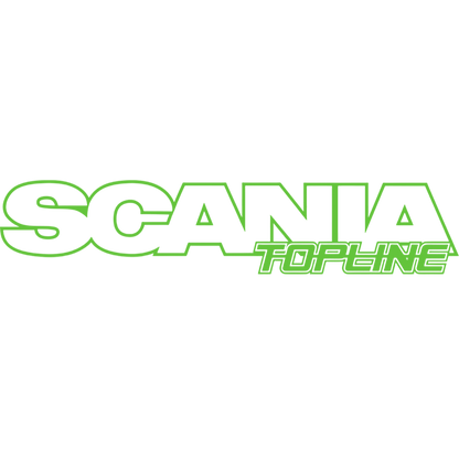 Sticker scania topline - 063 Lime grøn - KJoF - 100mm x 20mm - Nej tak