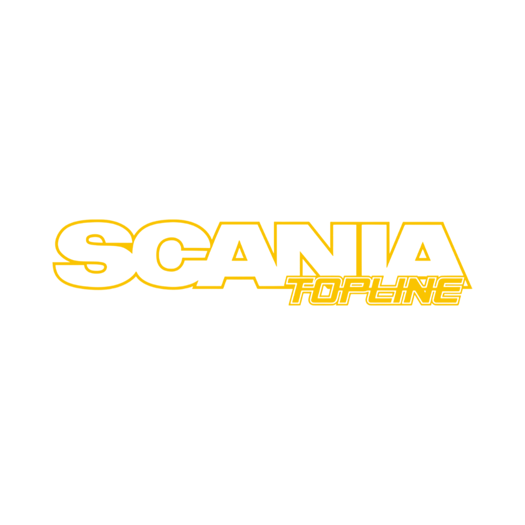 Sticker scania topline - 021 Gul - KJoF - 100mm x 20mm - Nej tak