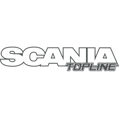 Sticker scania topline - 073 Mørkegrå - KJoF - 100mm x 20mm - Nej tak