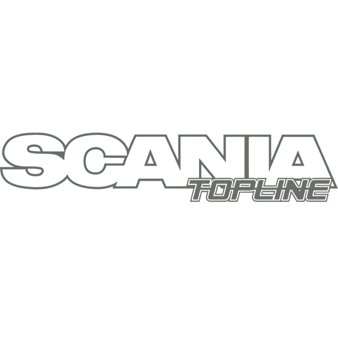 Sticker scania topline - 071 Grå - KJoF - 100mm x 20mm - Nej tak