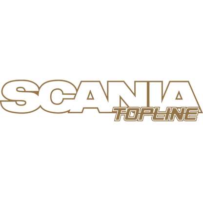 Sticker scania topline - 061 Grøn - KJoF - 100mm x 20mm - Nej tak