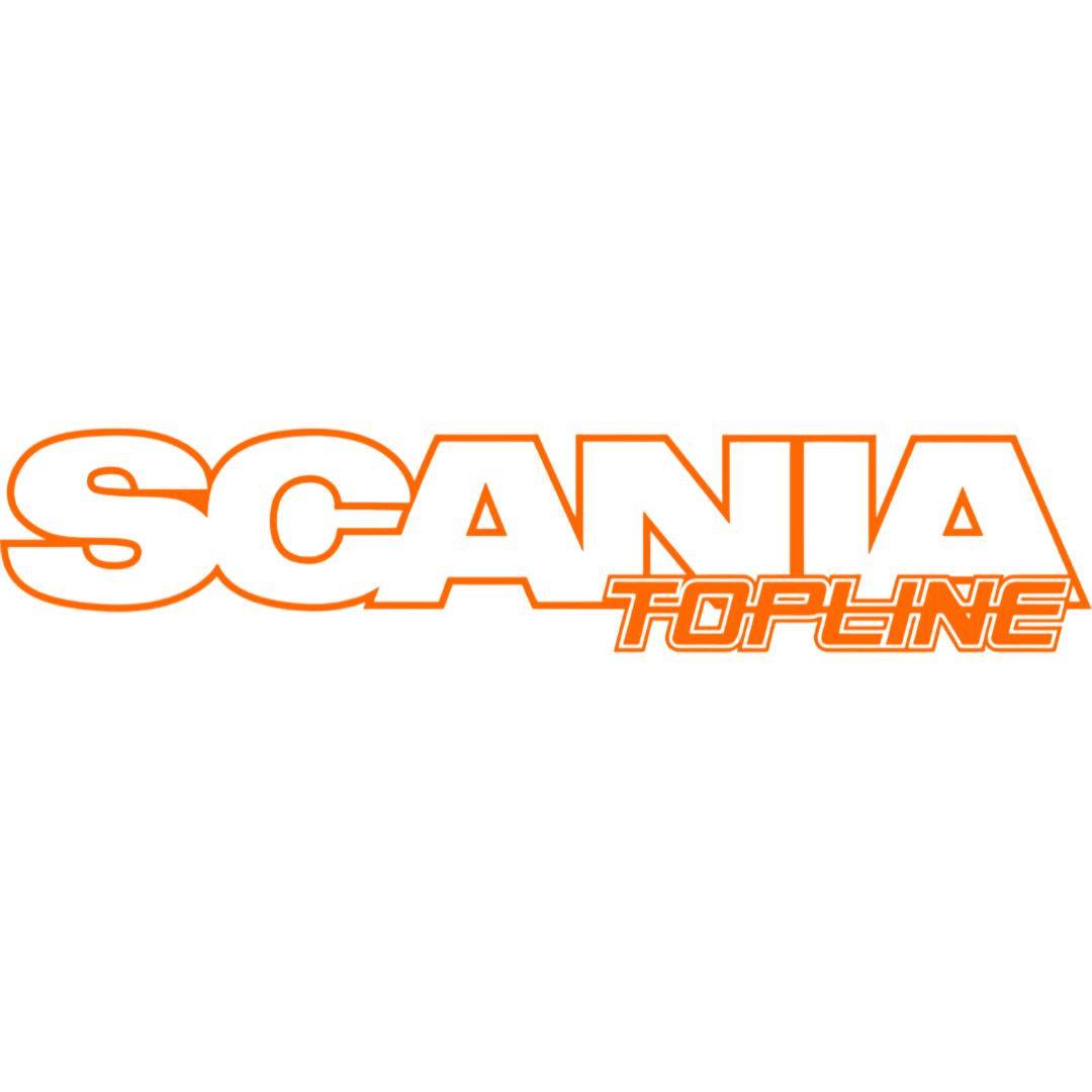 Sticker scania topline - 035 Lys orange - KJoF - 100mm x 20mm - Nej tak