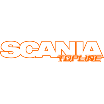 Sticker scania topline - 035 Lys orange - KJoF - 100mm x 20mm - Nej tak