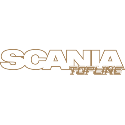 Sticker scania topline - 061 Grøn - KJoF - 100mm x 20mm - Nej tak
