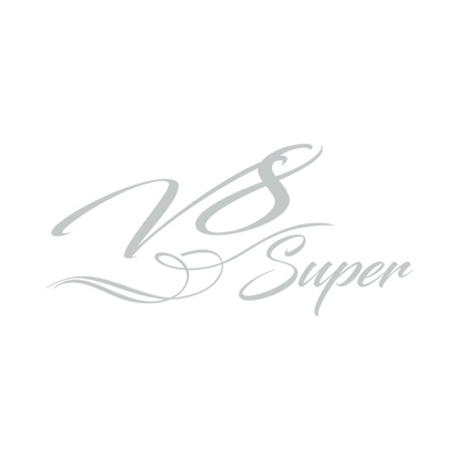Sticker scania v8 super - 072 Lysegrå - KJoF - 100mm x 47mm - Nej tak