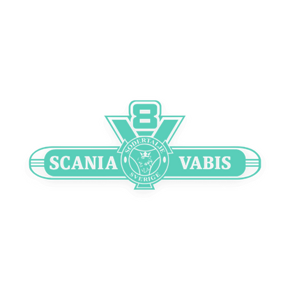 Sticker scania v8 vabis - 061 Grøn - KJoF - 100mm x 38mm - Nej tak