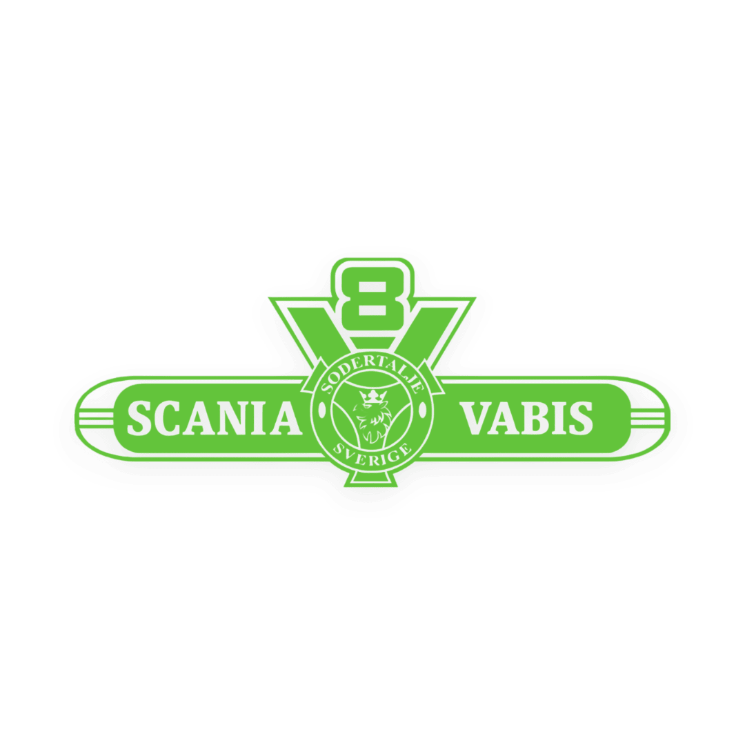 Sticker scania v8 vabis - 063 Lime grøn - KJoF - 100mm x 38mm - Nej tak