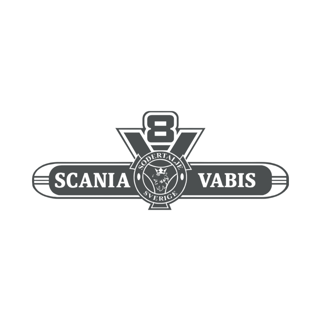 Sticker scania v8 vabis - 073 Mørkegrå - KJoF - 100mm x 38mm - Nej tak