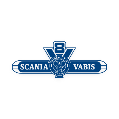 Sticker scania v8 vabis - 061 Grøn - KJoF - 100mm x 38mm - Nej tak