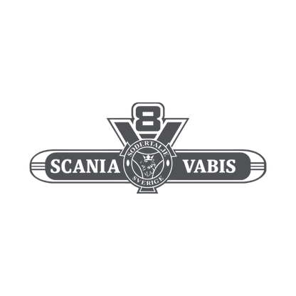 Sticker scania v8 vabis - 061 Grøn - KJoF - 100mm x 38mm - Nej tak
