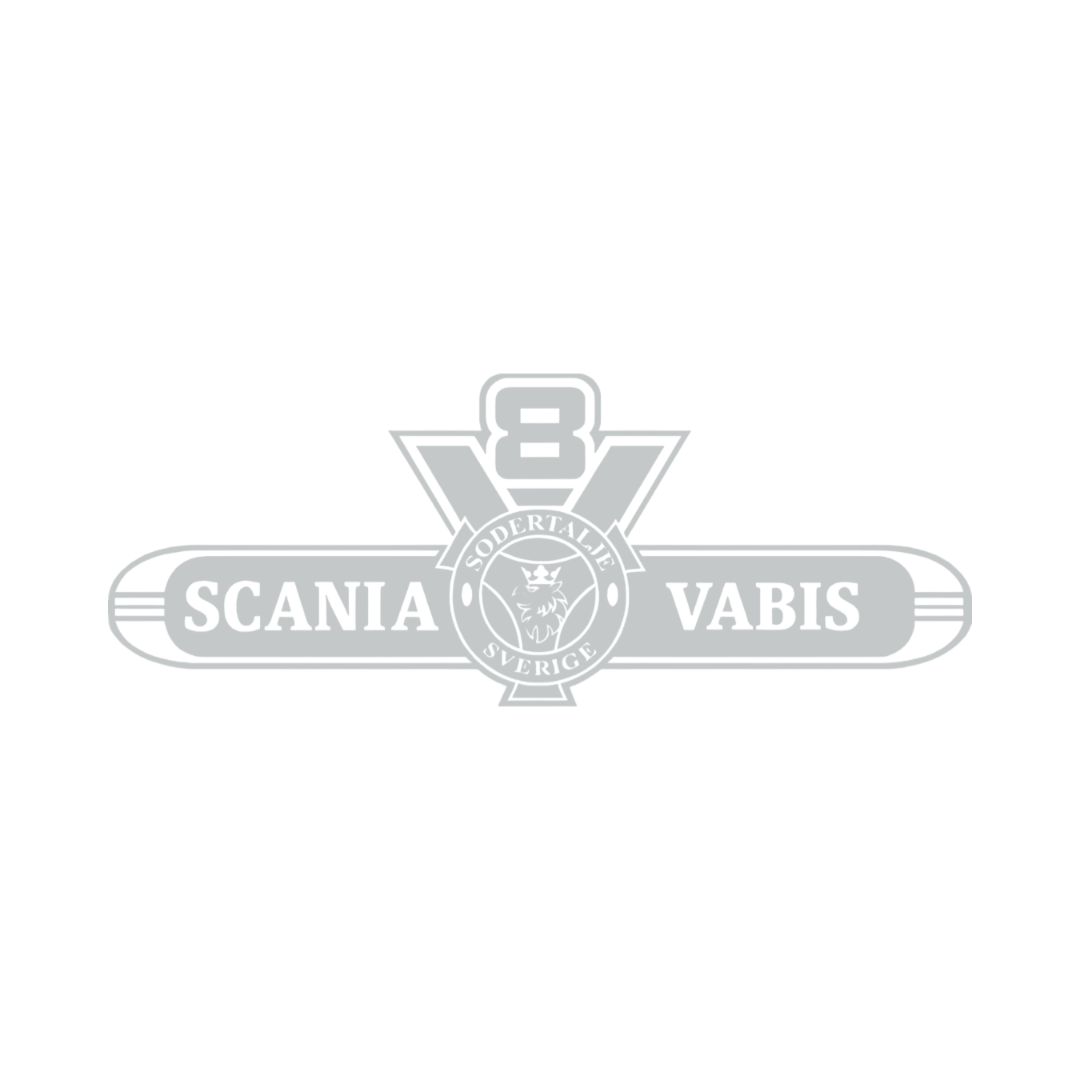 Sticker scania v8 vabis - 072 Lysegrå - KJoF - 100mm x 38mm - Nej tak