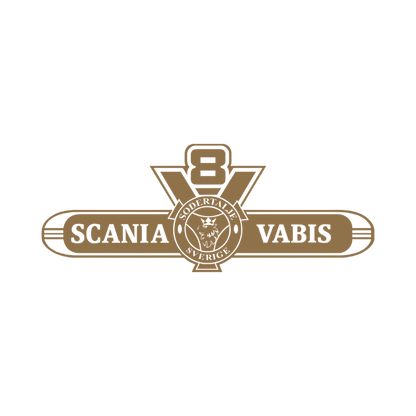 Sticker scania v8 vabis - 061 Grøn - KJoF - 100mm x 38mm - Nej tak