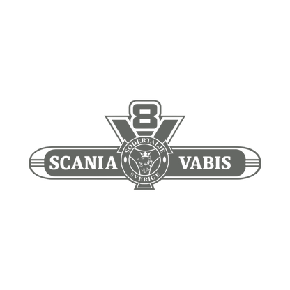 Sticker scania v8 vabis - 061 Grøn - KJoF - 100mm x 38mm - Nej tak