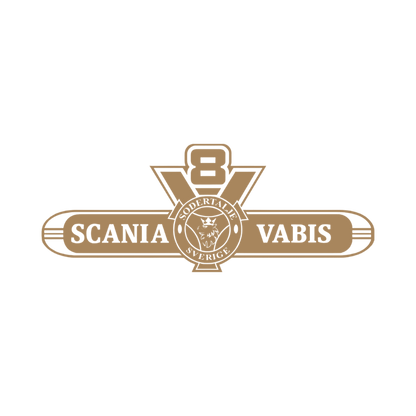 Sticker scania v8 vabis - 061 Grøn - KJoF - 100mm x 38mm - Nej tak