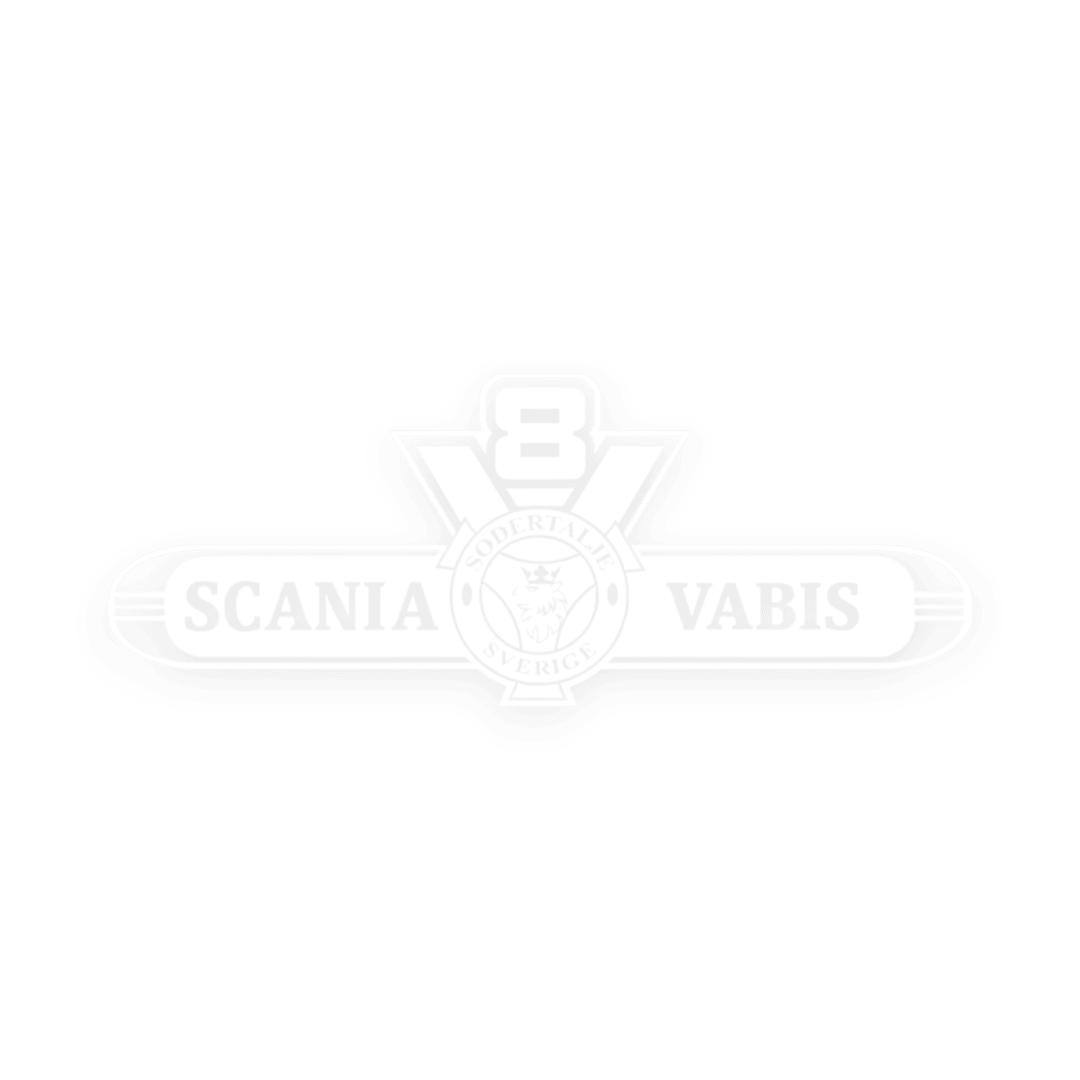 Sticker scania v8 vabis - 010 Hvid - KJoF - 100mm x 38mm - Nej tak