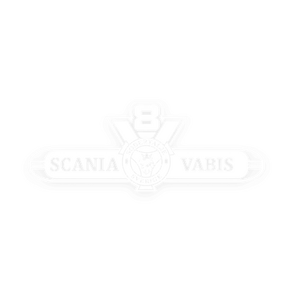 Sticker scania v8 vabis - 010 Hvid - KJoF - 100mm x 38mm - Nej tak