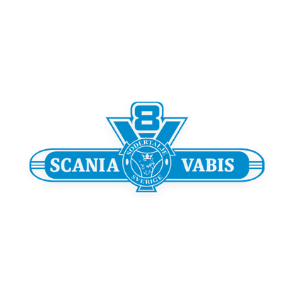 Sticker scania v8 vabis - 061 Grøn - KJoF - 100mm x 38mm - Nej tak