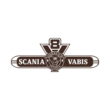 Sticker scania v8 vabis - 061 Grøn - KJoF - 100mm x 38mm - Nej tak