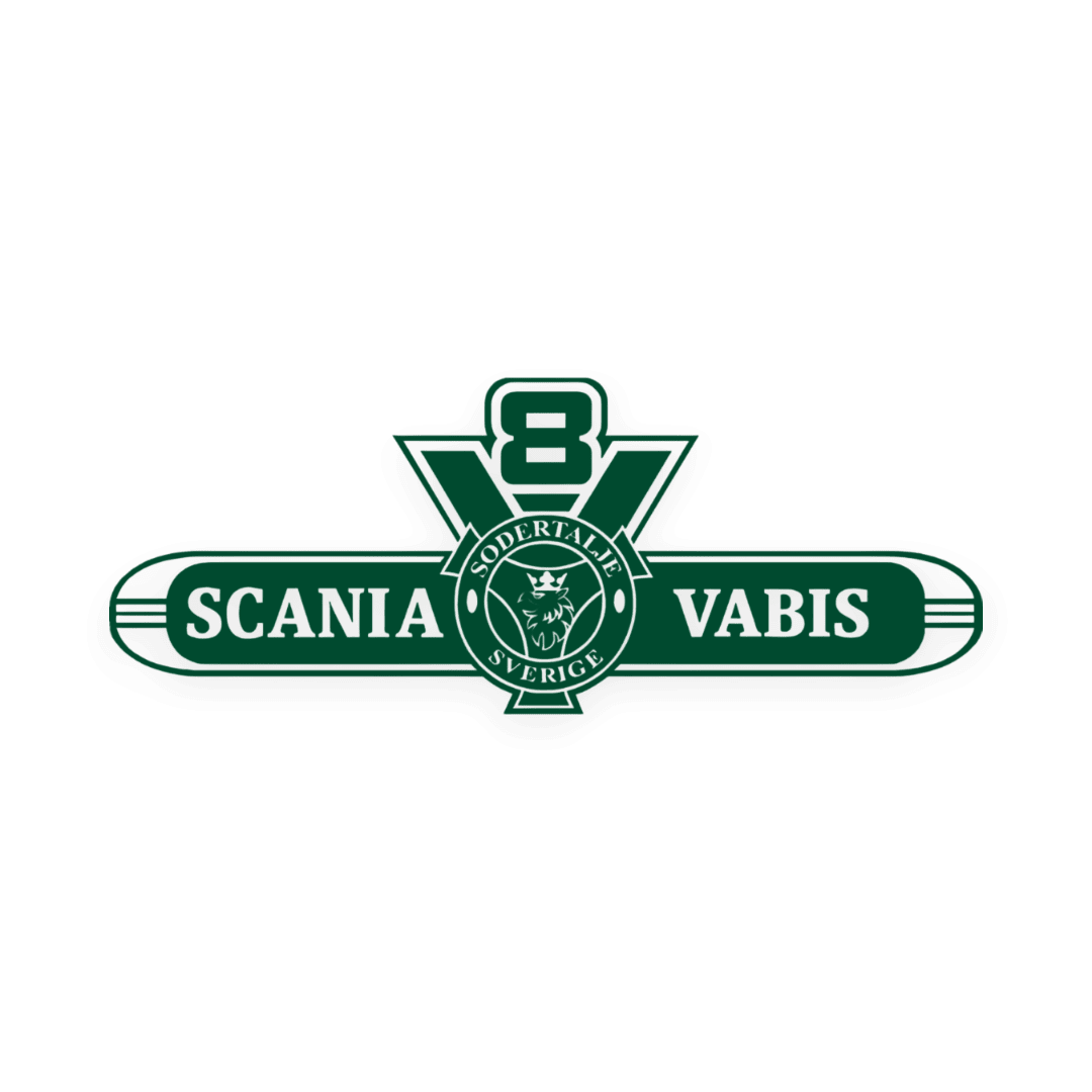 Sticker scania v8 vabis - 061 Grøn - KJoF - 100mm x 38mm - Nej tak