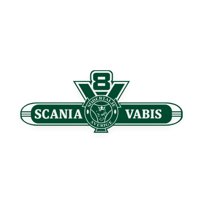 Sticker scania v8 vabis - 061 Grøn - KJoF - 100mm x 38mm - Nej tak