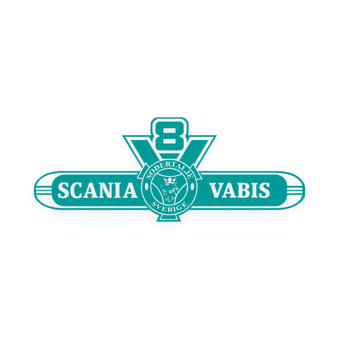Sticker scania v8 vabis - 061 Grøn - KJoF - 100mm x 38mm - Nej tak