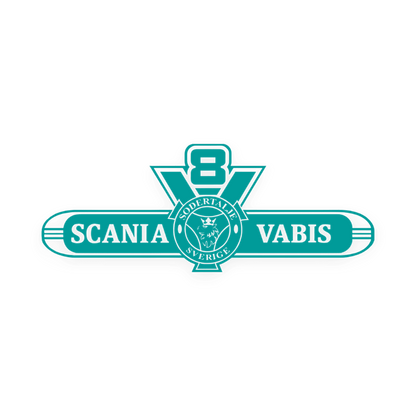 Sticker scania v8 vabis - 061 Grøn - KJoF - 100mm x 38mm - Nej tak