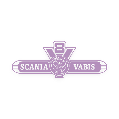 Sticker scania v8 vabis - 061 Grøn - KJoF - 100mm x 38mm - Nej tak