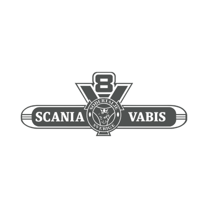 Sticker scania v8 vabis - 061 Grøn - KJoF - 100mm x 38mm - Nej tak