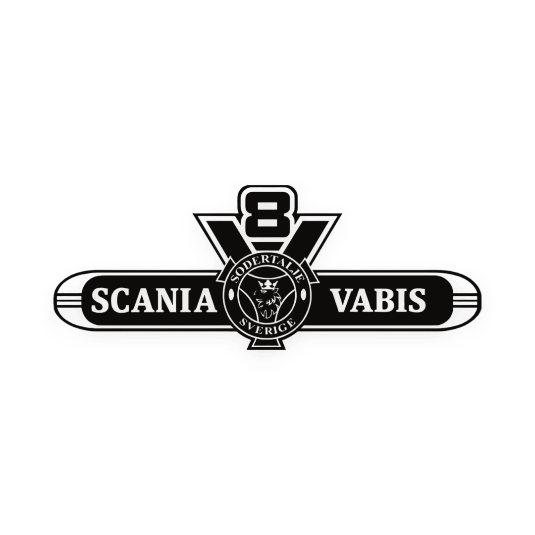 Sticker scania v8 vabis - 070 Sort - KJoF - 100mm x 38mm - Nej tak