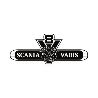 Sticker scania v8 vabis - 070 Sort - KJoF - 100mm x 38mm - Nej tak