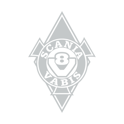 Sticker scania vabis diamond - 072 Lysegrå - KJoF - 100mm x 150mm - Nej tak