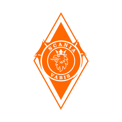 Sticker scania vabis diamond - 035 Lys orange - KJoF - 100mm x 176mm - Nej tak