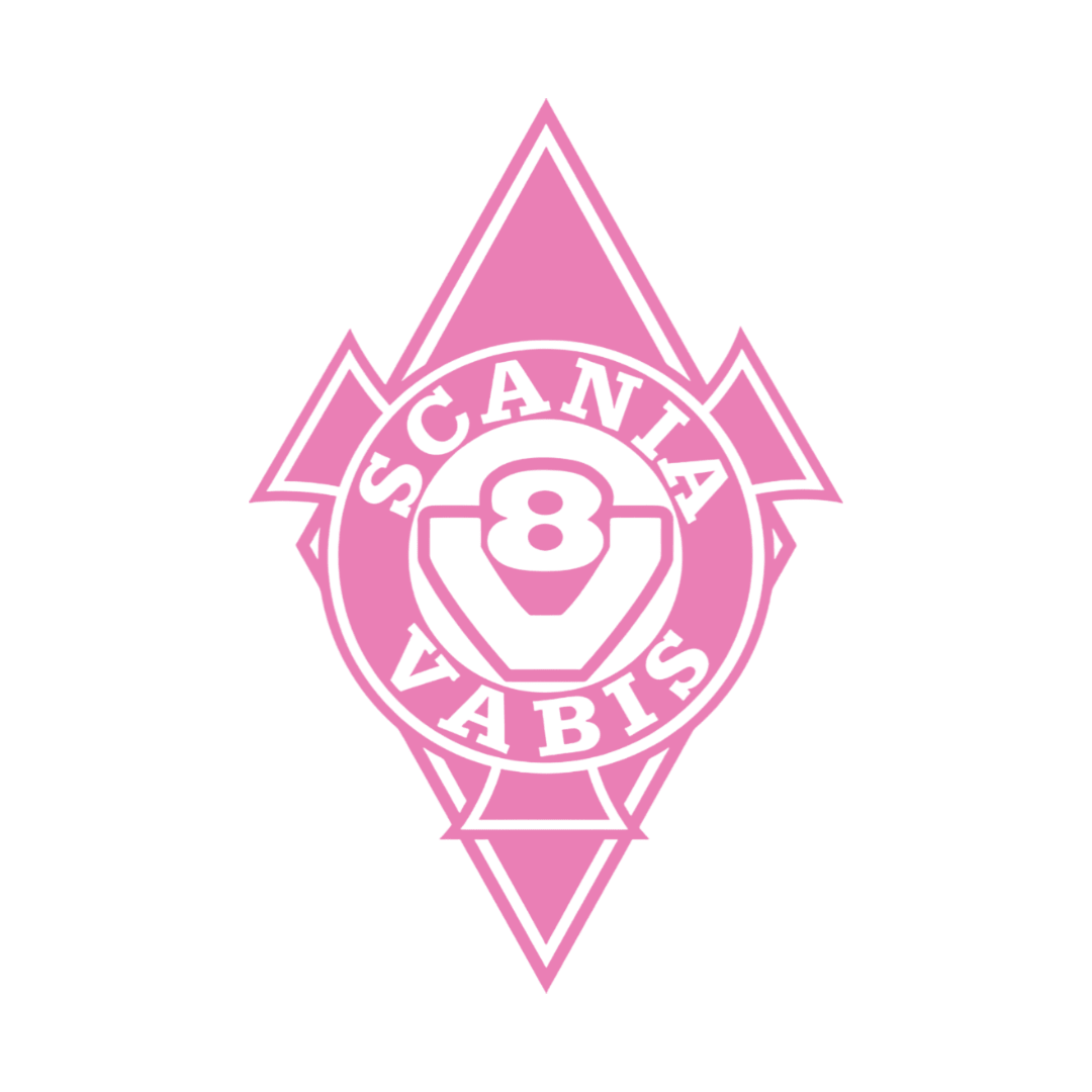 Sticker scania vabis diamond - 045 Lyserød - KJoF - 100mm x 150mm - Nej tak