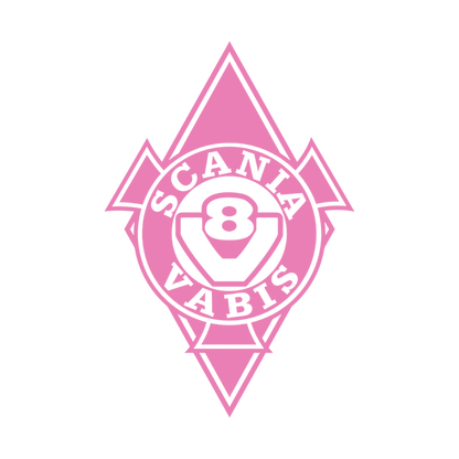 Sticker scania vabis diamond - 045 Lyserød - KJoF - 100mm x 150mm - Nej tak