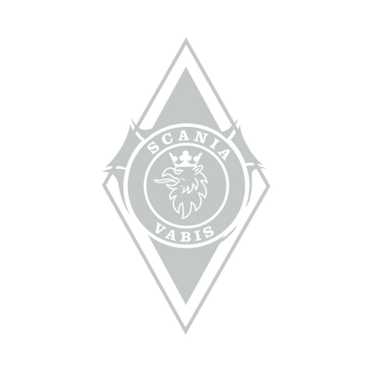 Sticker scania vabis diamond - 072 Lysegrå - KJoF - 100mm x 176mm - Nej tak
